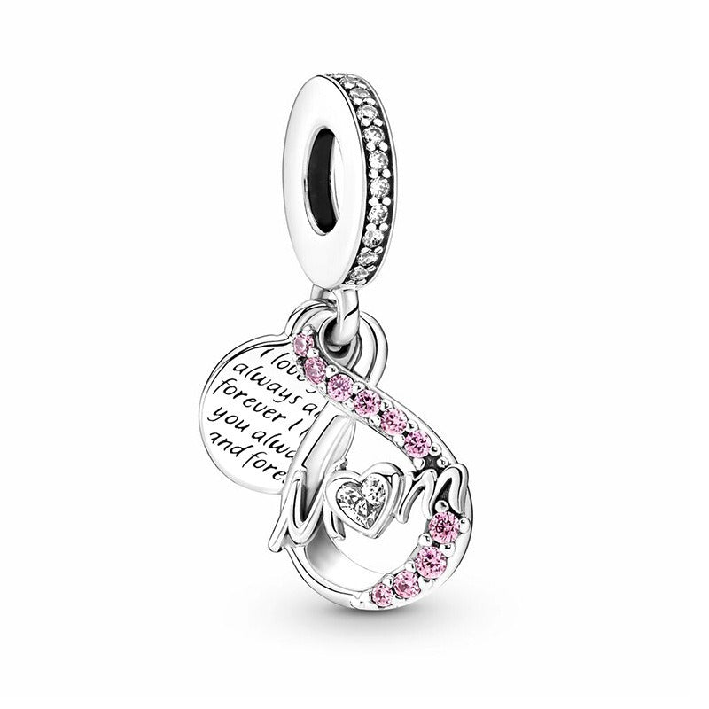Pendentif Double Cœur & Moto & plus – Argent Sterling S925
