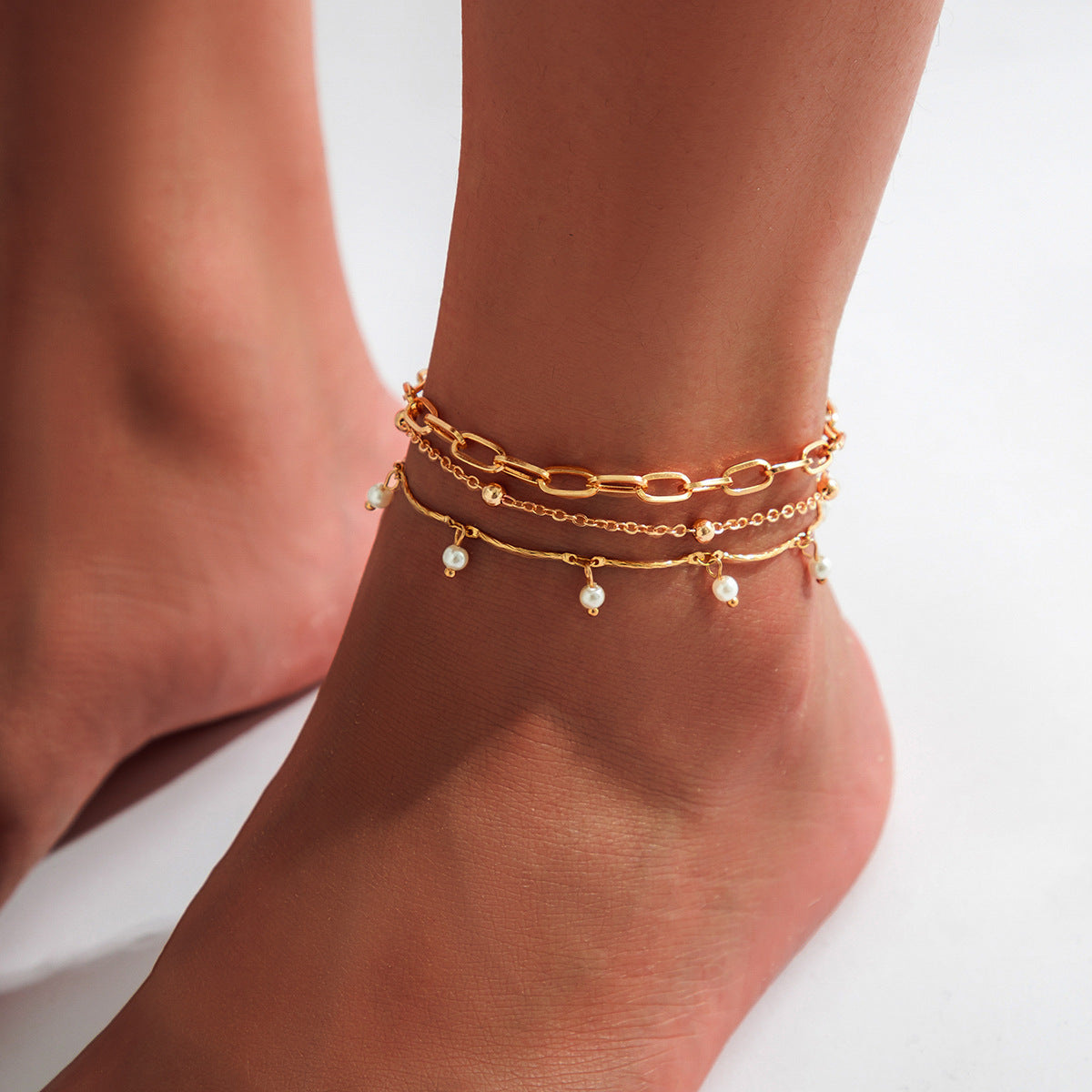 Bracelet de Cheville Étoile & Perles – Style Plage Bohème Chic