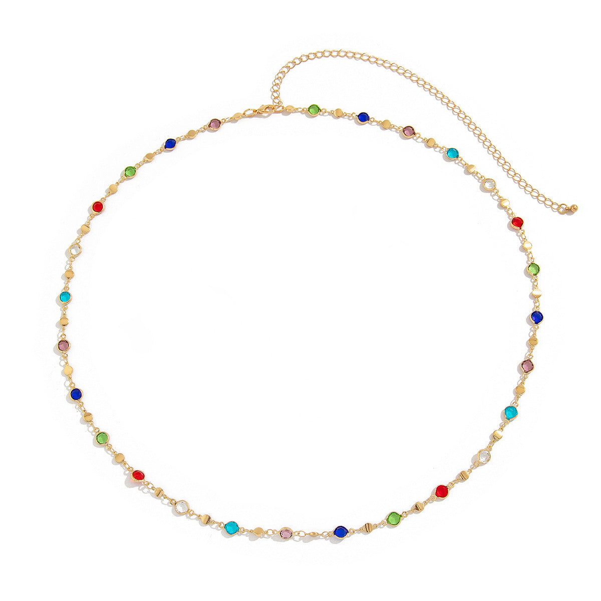 Chaîne de Taille Bohème – Cristaux Colorés & Style Festival