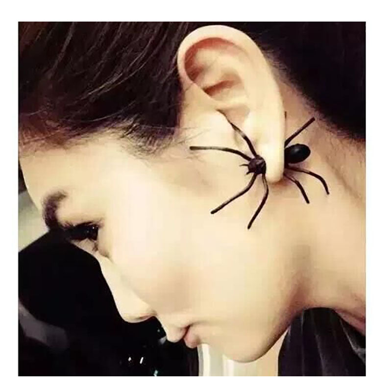 Boucle d’Oreille Araignée Noire 3D