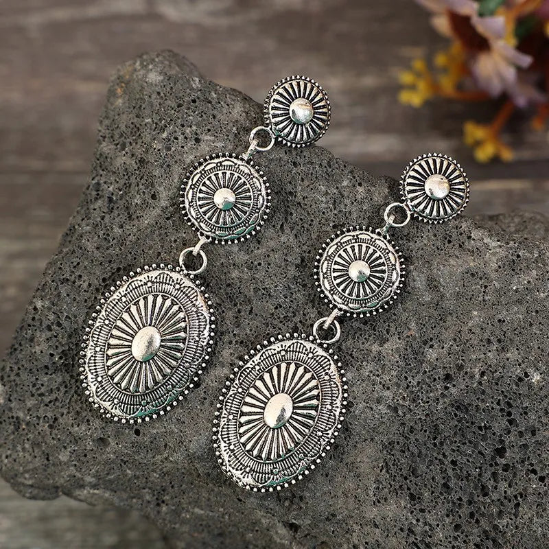 Boucles d’Oreilles Vintage – Alliage Doré & Design Dangle