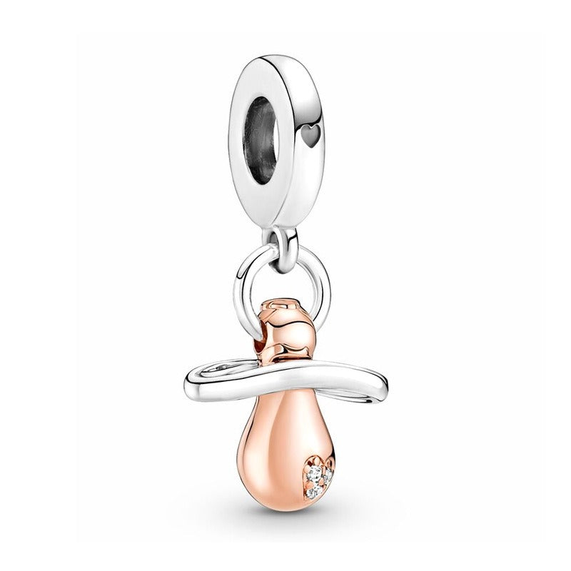 Pendentif Double Cœur & Moto & plus – Argent Sterling S925