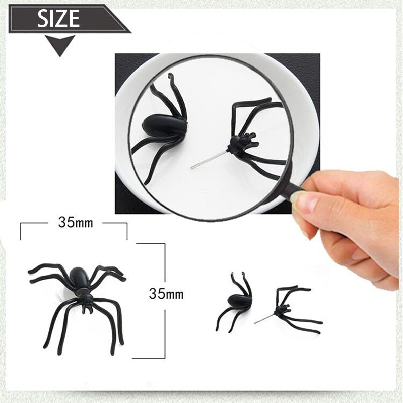 Boucle d’Oreille Araignée Noire 3D