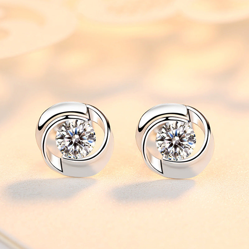 Boucles d’oreilles en Argent 925 – Design Rose Épurée & Élégante