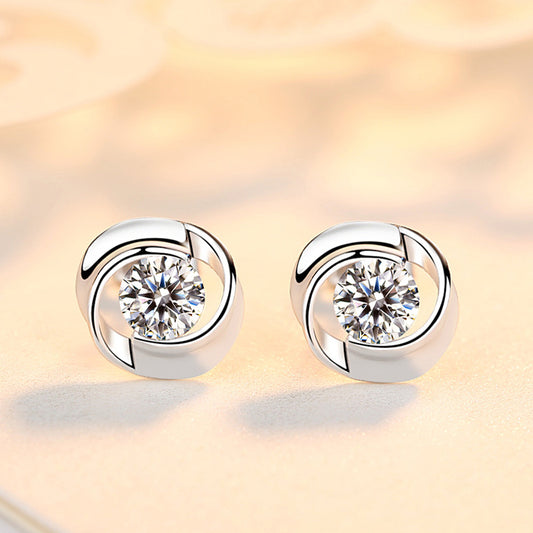 Boucles d’oreilles en Argent 925 – Design Rose Épurée & Élégante