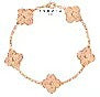 Bracelet Trèfle Doré – Acier Titane Plaqué Or 18K & Chance Élégante