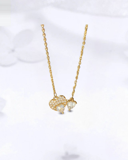 Collier Cœur en Zircon – Plaqué Or 18K & Argent 925