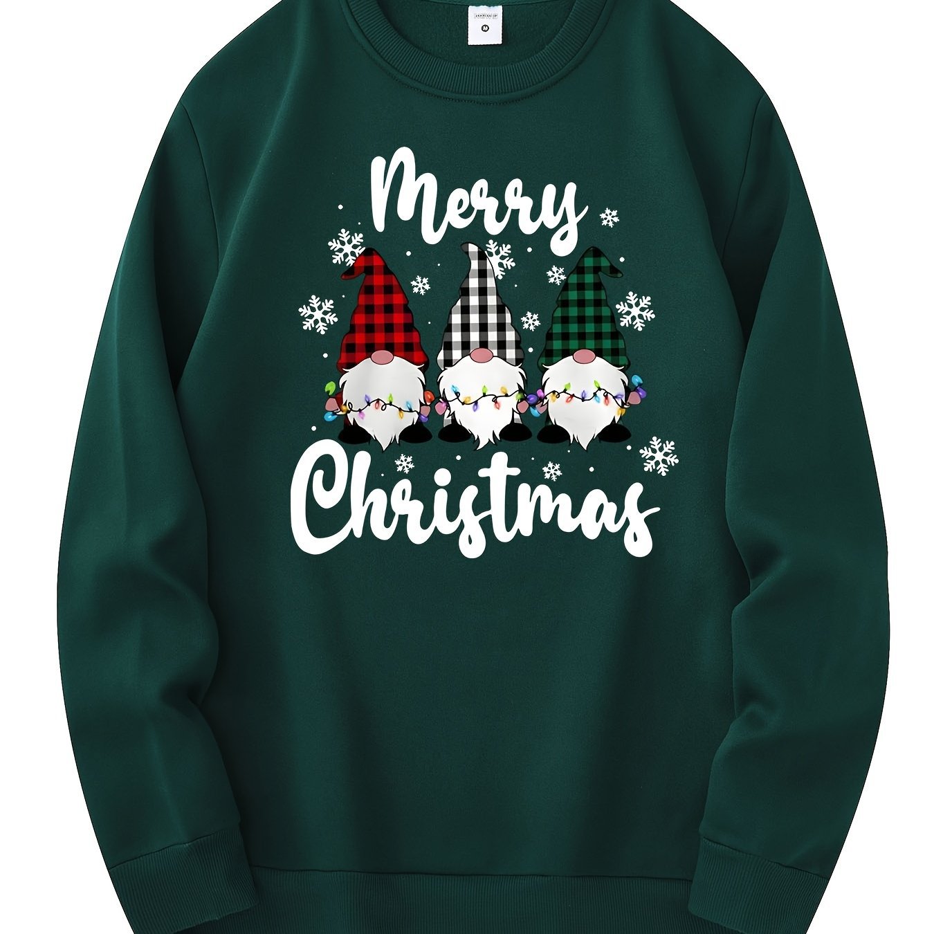 Sweat de Noël Homme  – Motif Gnomes & “Merry Christmas”