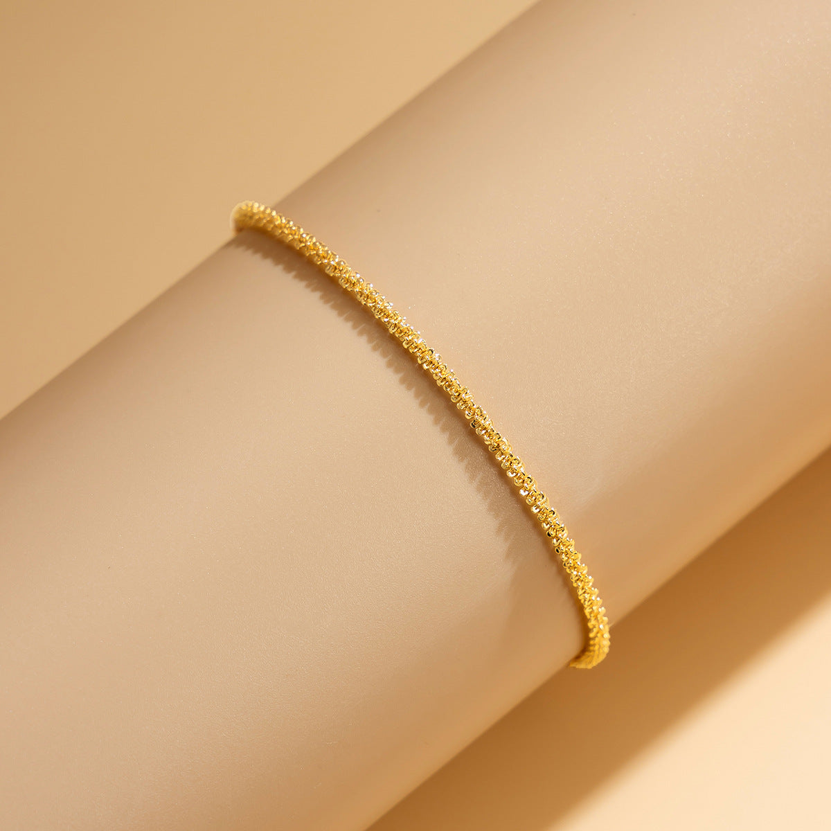 Chaîne de Cheville Double Rang – Étincelant