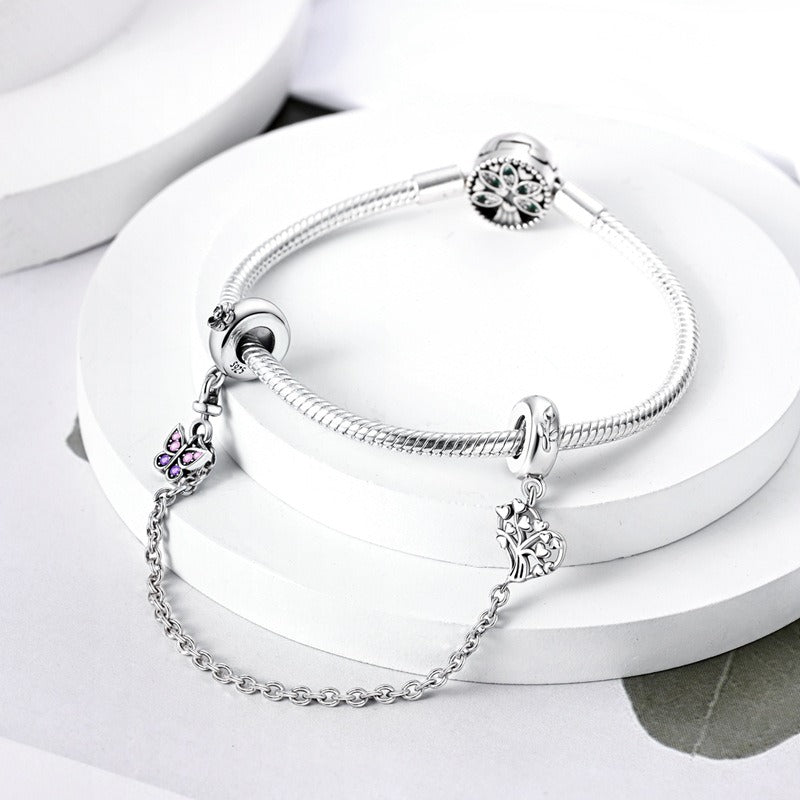 Chaine de sécurité & Charms Fleurs