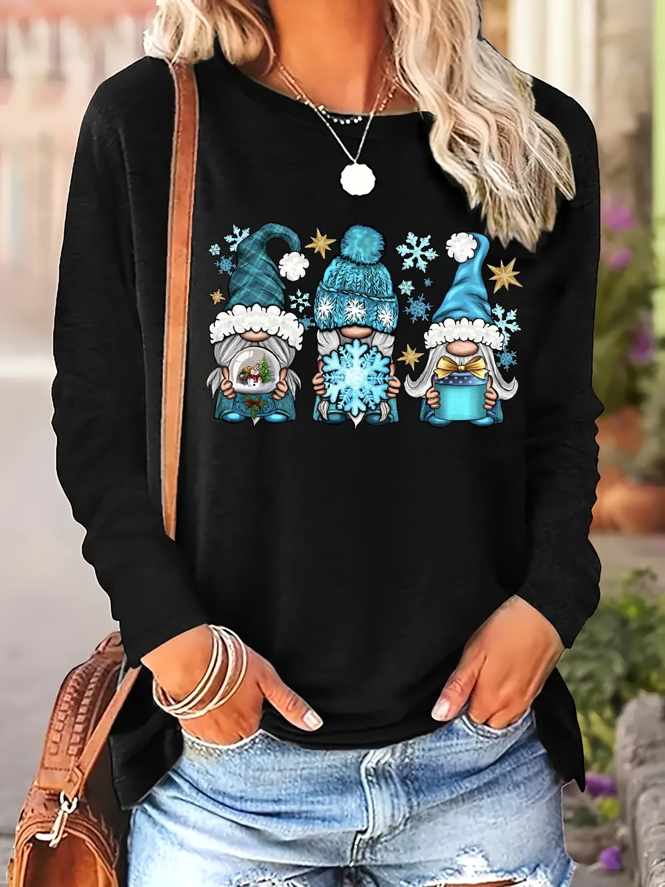 Sweat de Noël Femme – Motif Graphique Hiver