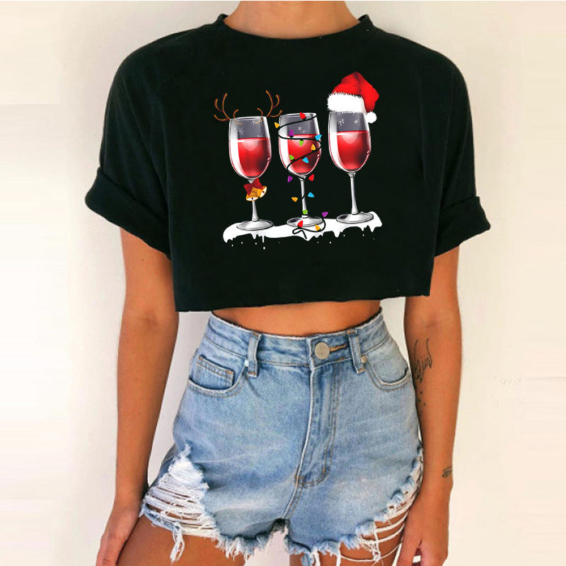 T-shirt Court Crop Top de Noël