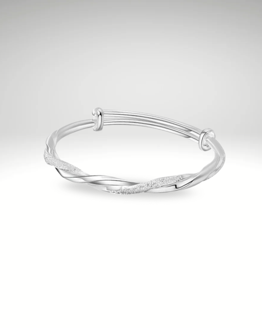 Bracelet Torsadé Mobius – Argent Brillant & Design Minimaliste