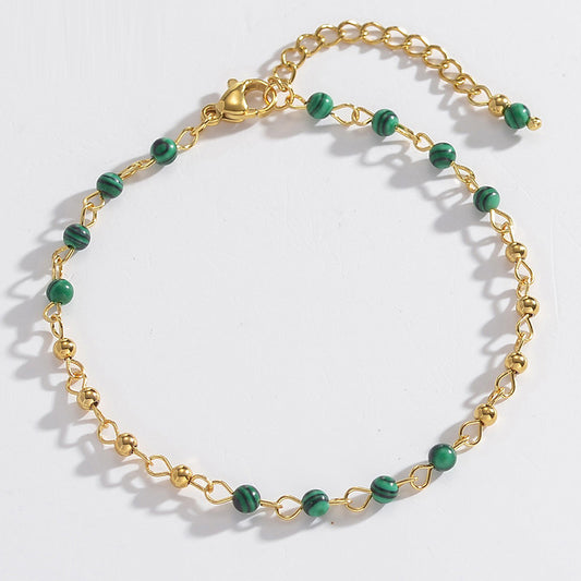 Bracelet Rétro Perles – Acier Inoxydable & Élégance Discrète