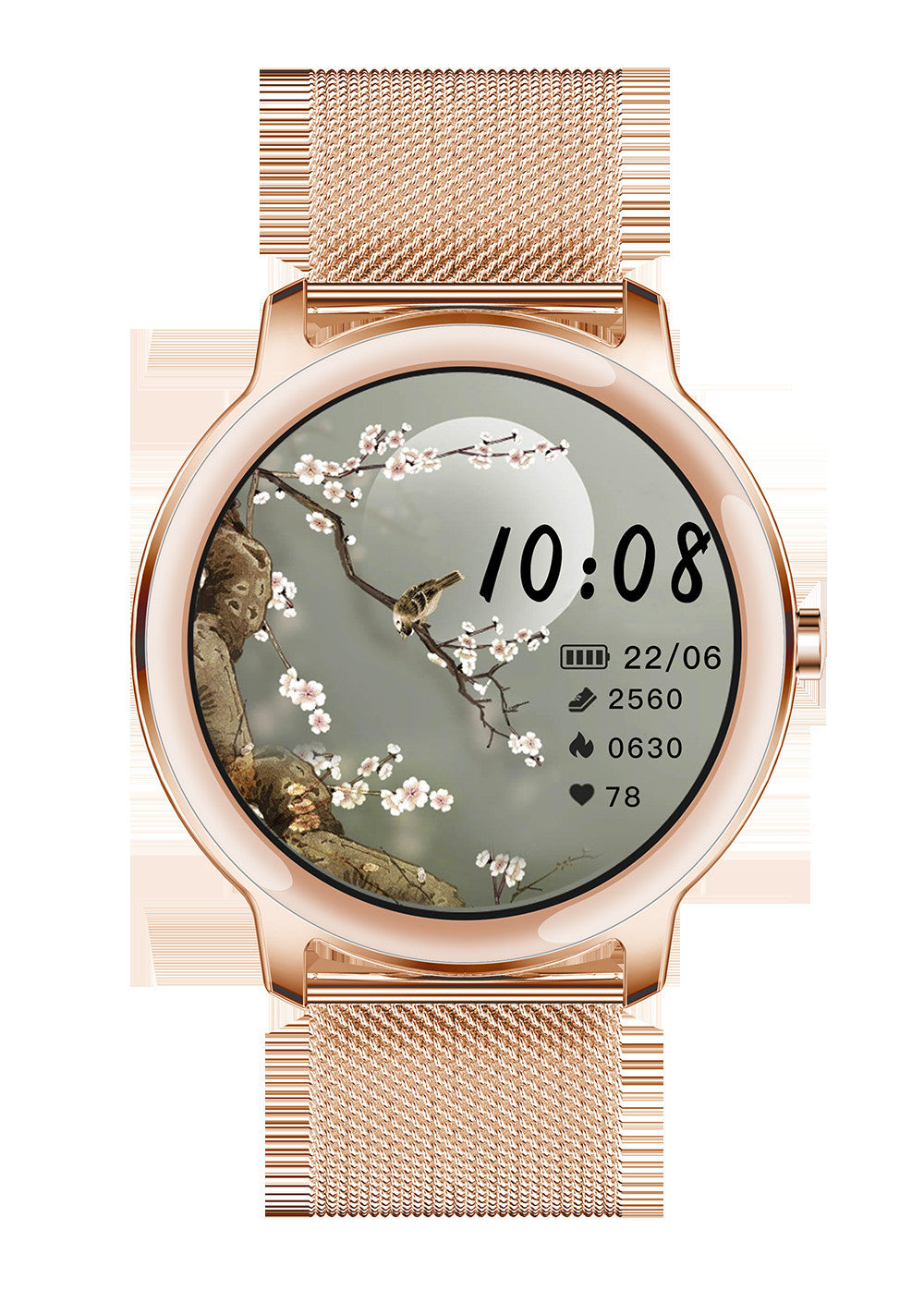 Montre Connectée Élégance Femme R18 – Écran Ultra Fin 1.09", Bluetooth 5.0, Suivi Santé & Téléchargement Musique