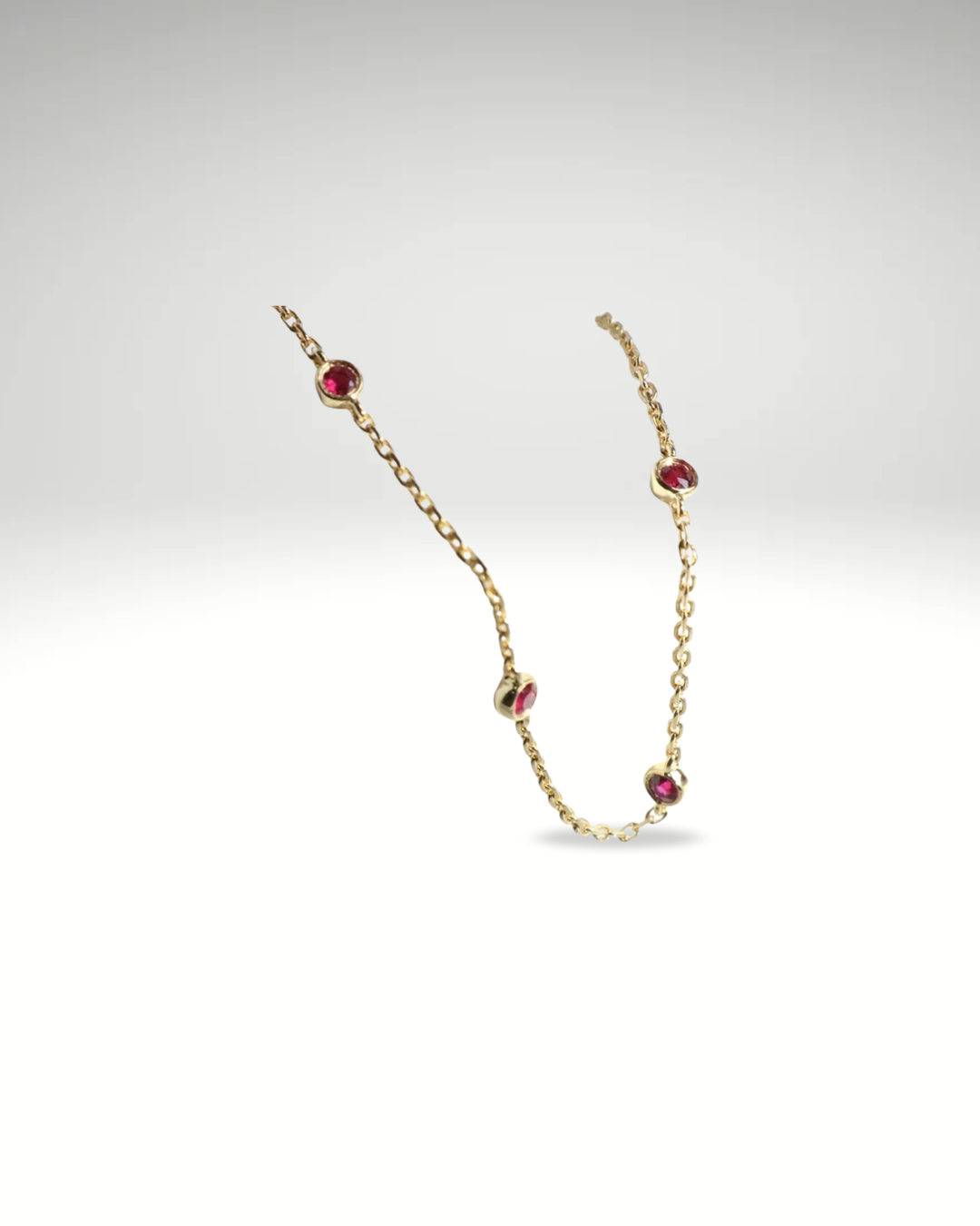 Bracelet Rubis Mini Zircons – Argent 925 & Élégance Précieuse