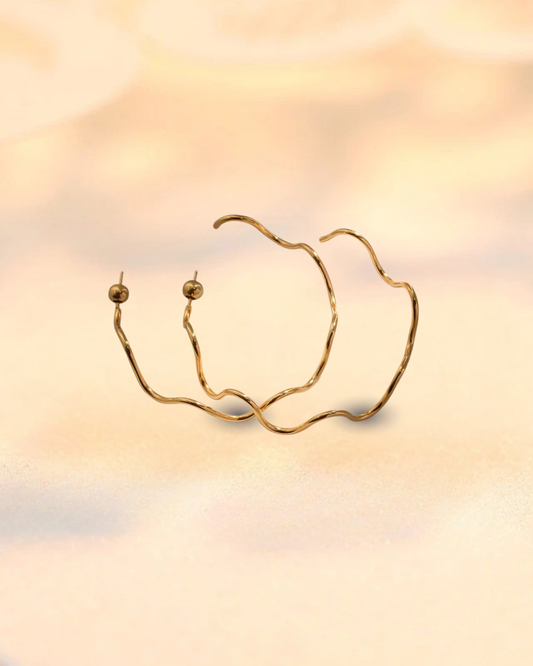 Créoles Dorées Ondulées