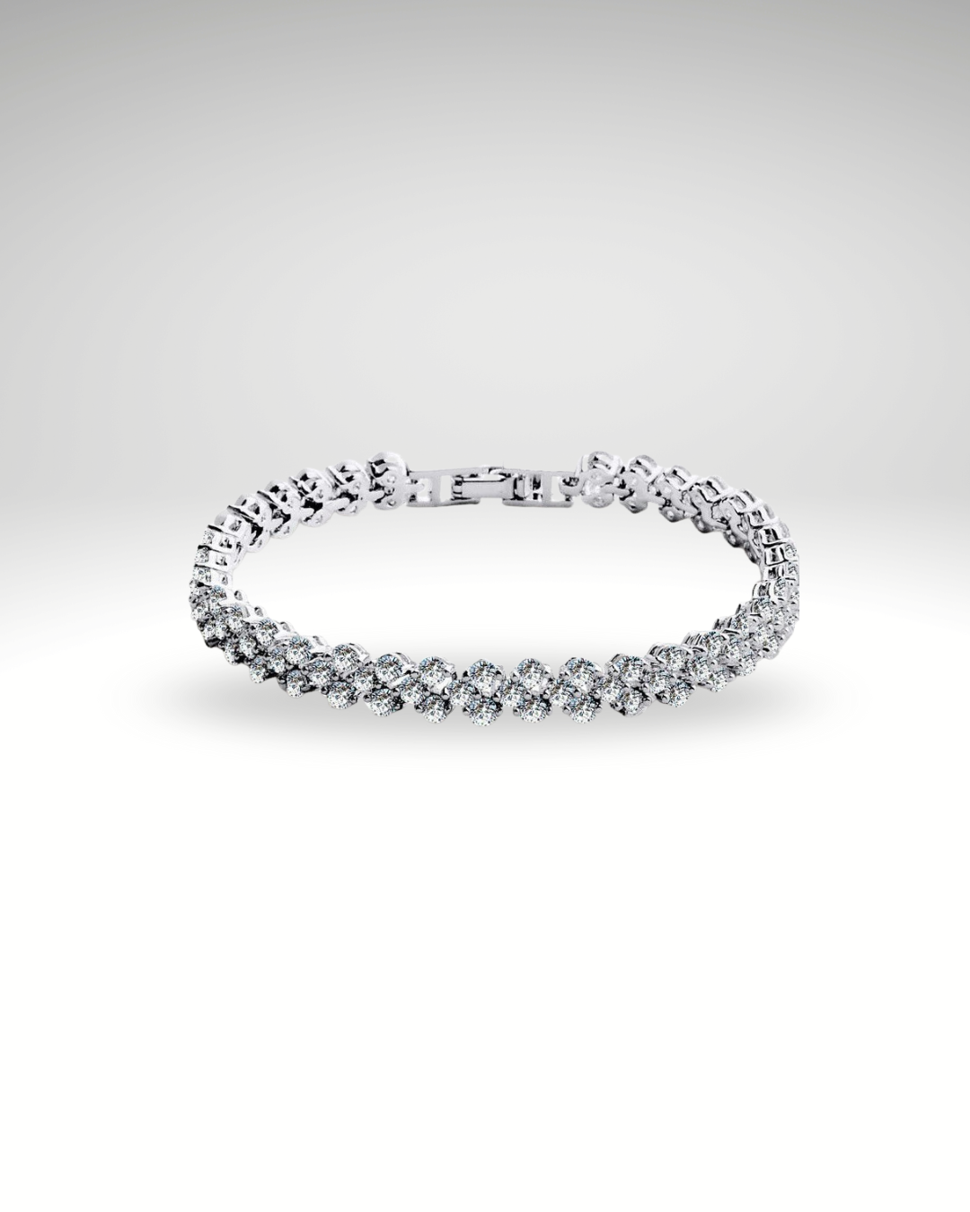 Bracelet Cœurs Étincelants – Cristal Roman & Plaqué Argent ou Or