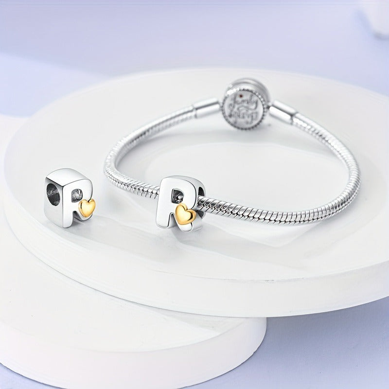 Pendentifs Lettres A-Z – Cuivre Plaqué Argent