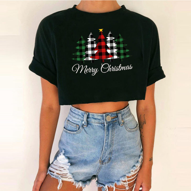 T-shirt Court Crop Top de Noël