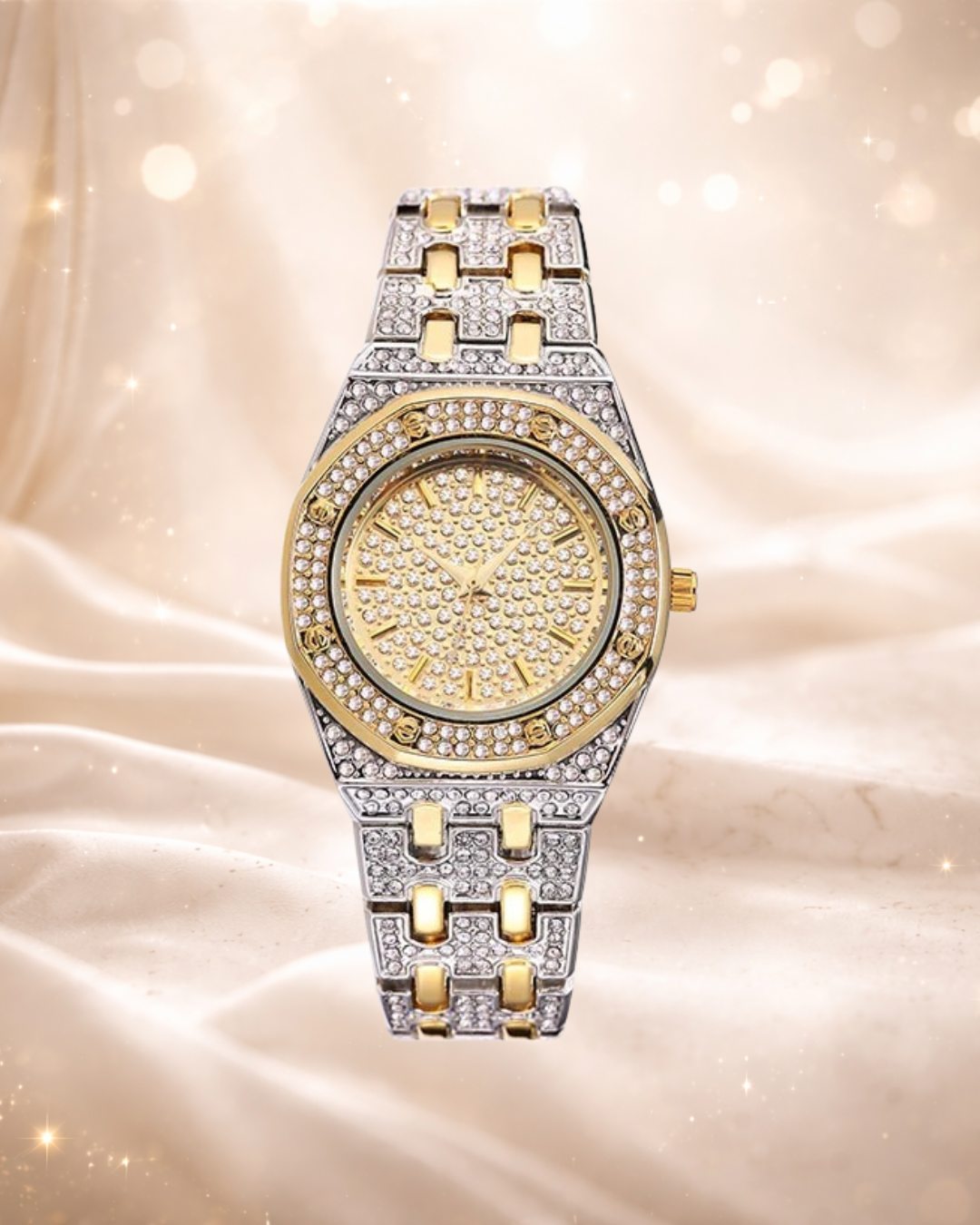 Montre Femme MISSFOX Full Strass – Cadran Inoxydable & Détails Cristal