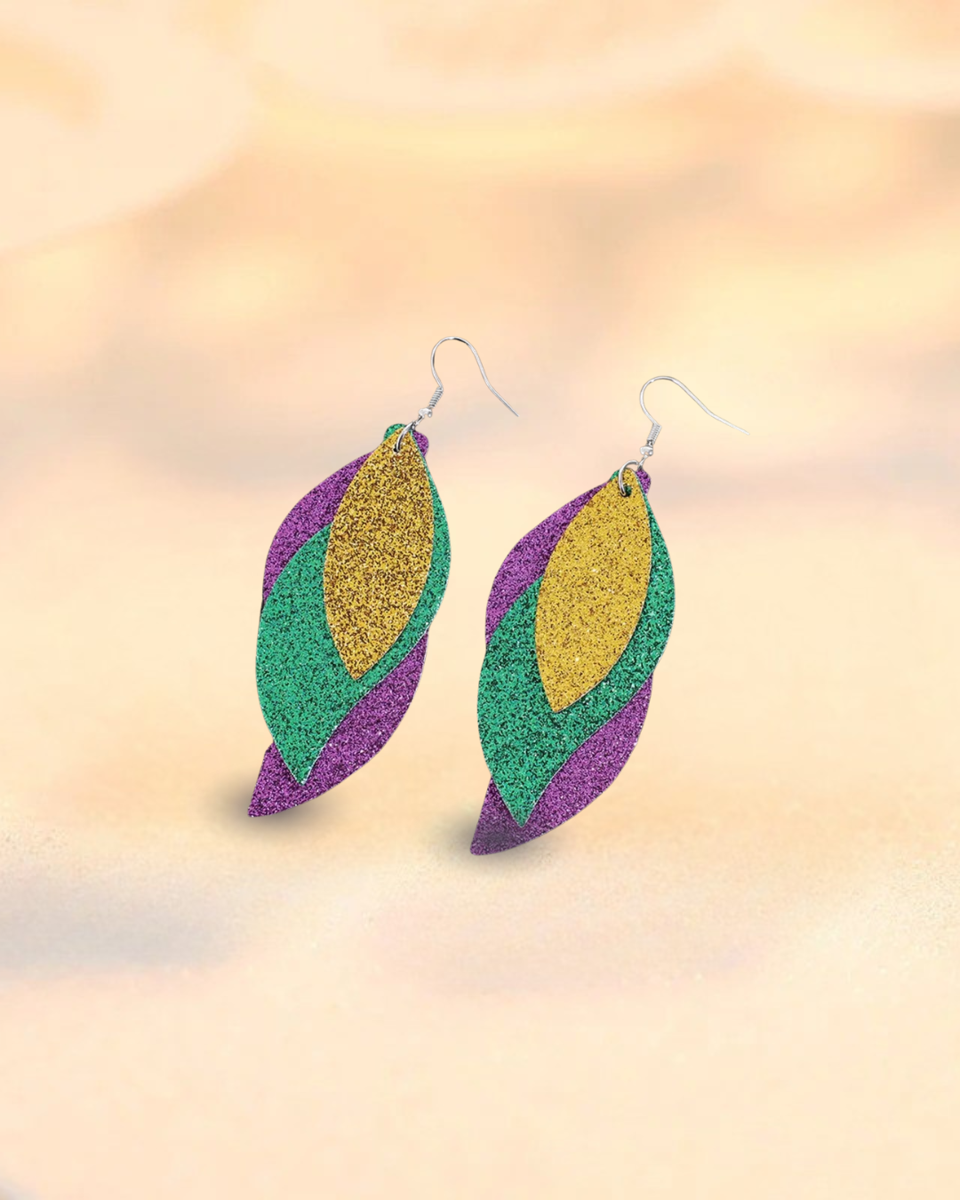 Boucles d’Oreilles Feuilles Multicolores