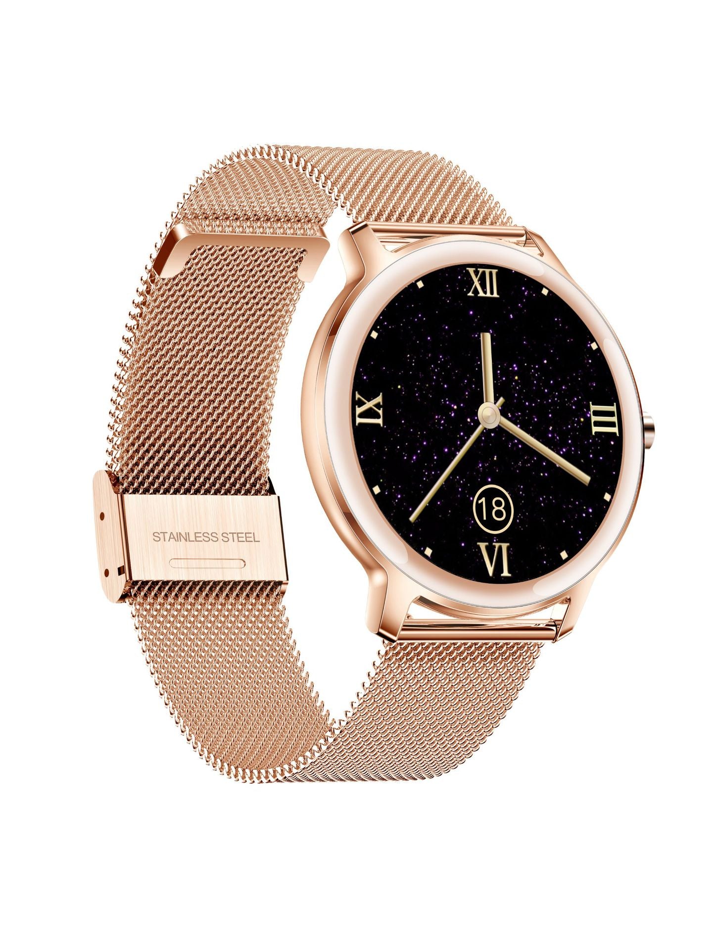 Montre Connectée Élégance Femme R18 – Écran Ultra Fin 1.09", Bluetooth 5.0, Suivi Santé & Téléchargement Musique