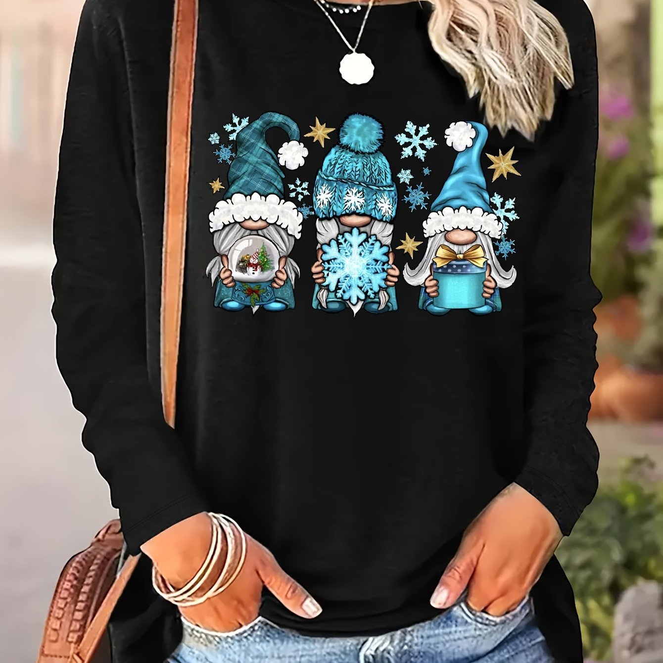 Sweat de Noël Femme – Motif Graphique Hiver