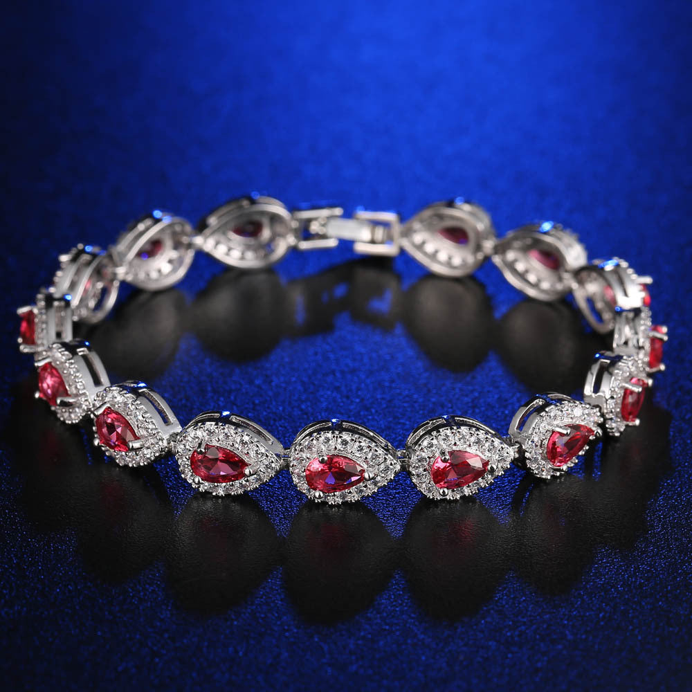 Bracelet Gouttes de Zircon AAA & Plaquage Luxe – Élégance Infinie