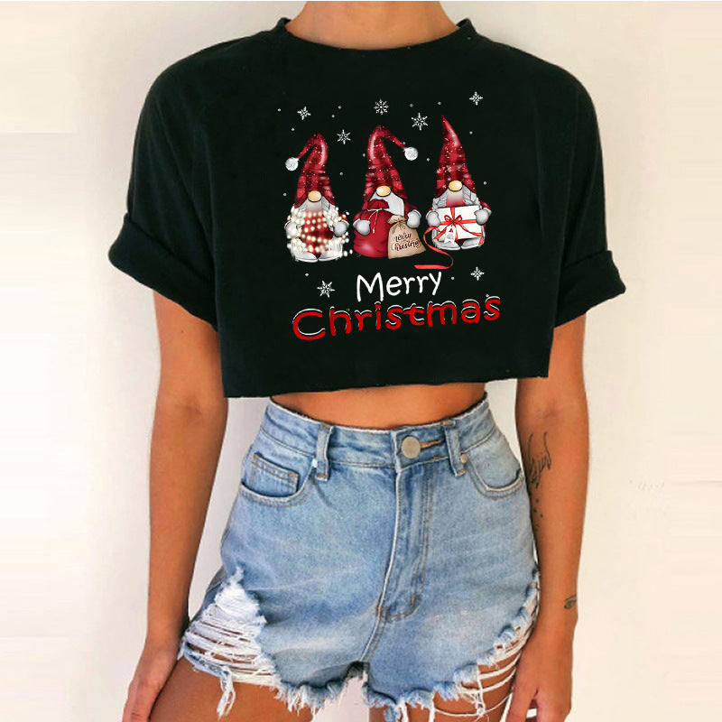 T-shirt Court Crop Top de Noël