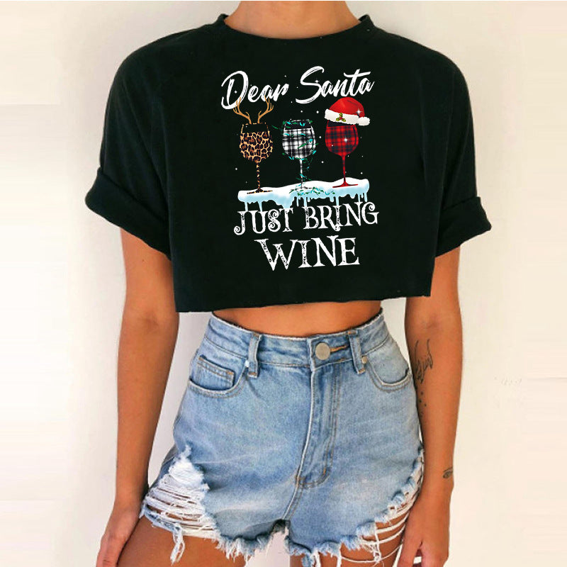 T-shirt Court Crop Top de Noël