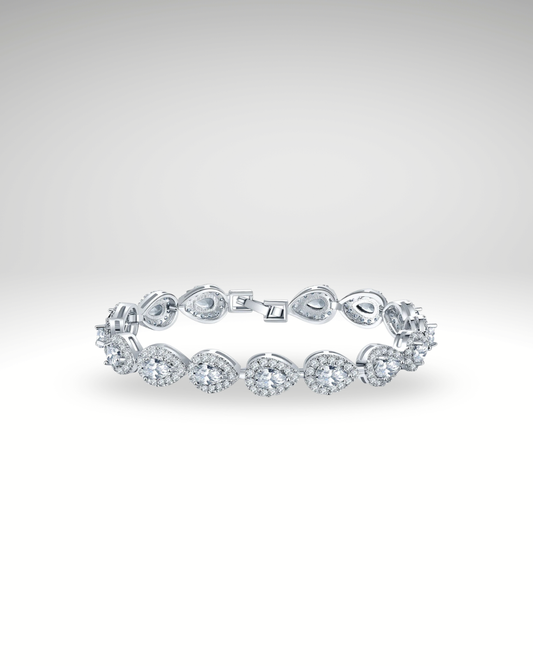 Bracelet Gouttes de Zircon AAA & Plaquage Luxe – Élégance Infinie