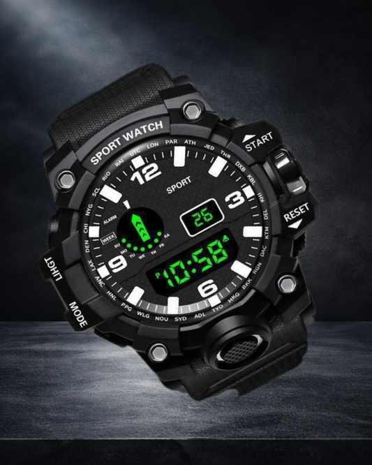 Montre Électronique Sport – Multifonction, Résistante & Stylée