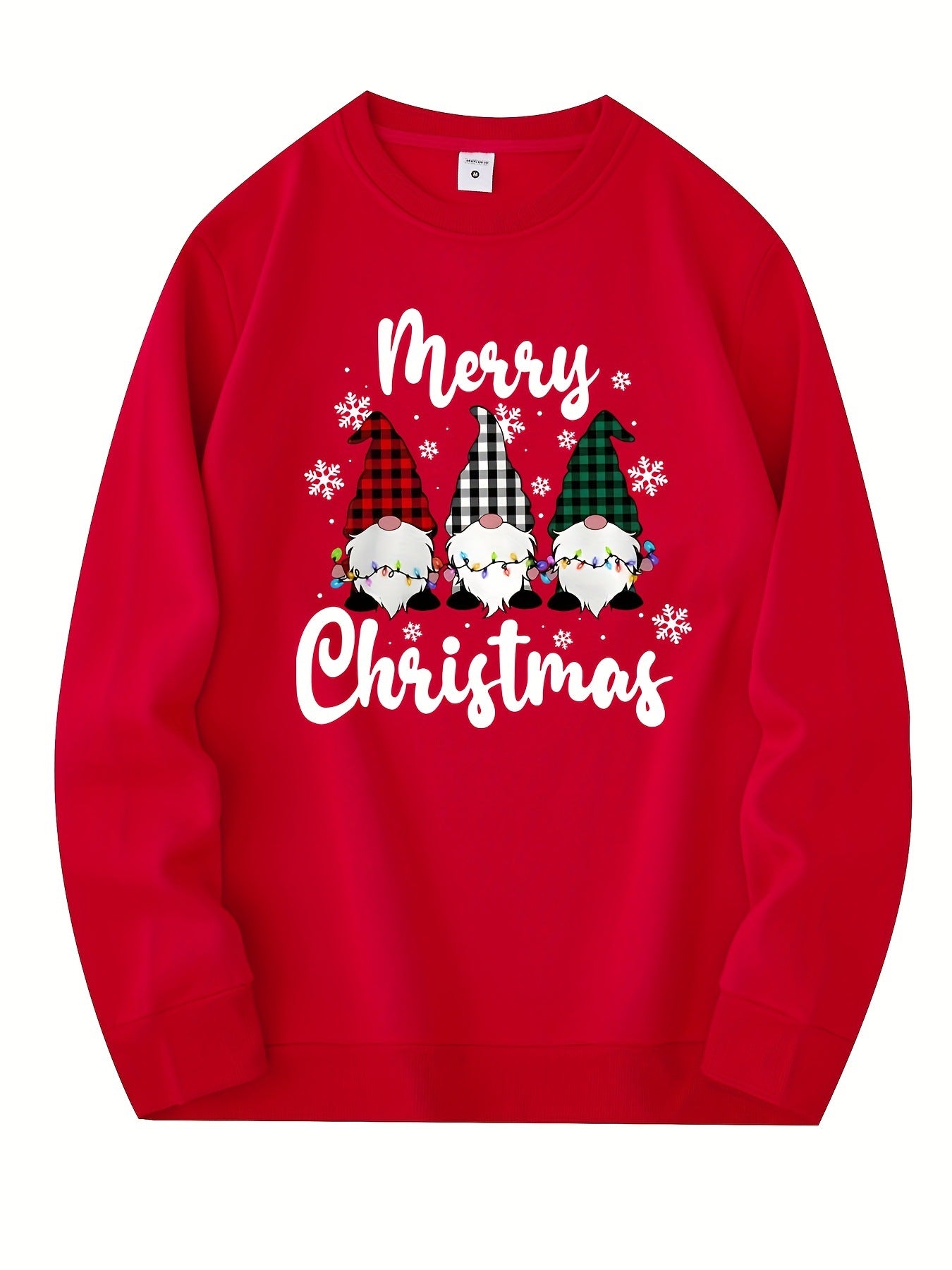 Sweat de Noël Homme  – Motif Gnomes & “Merry Christmas”