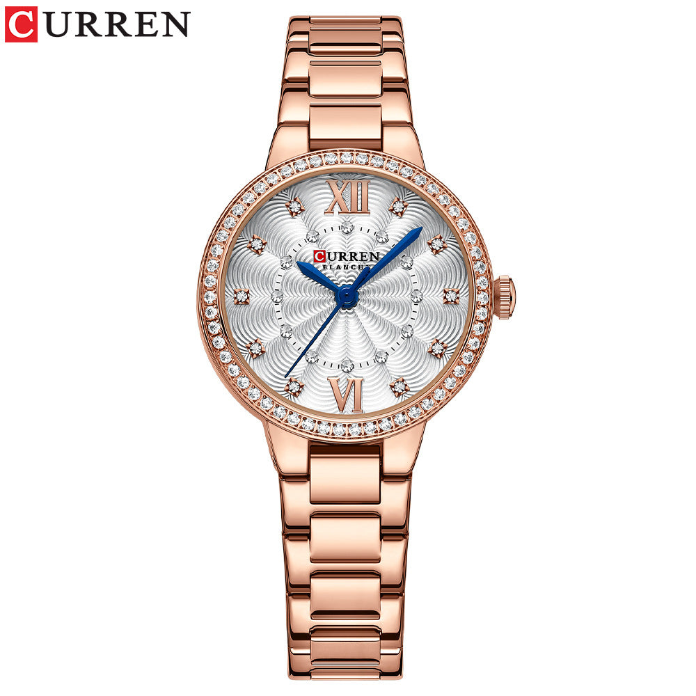 Montre Femme Élégance Tendance – Bracelet Acier & Cadran Brillant