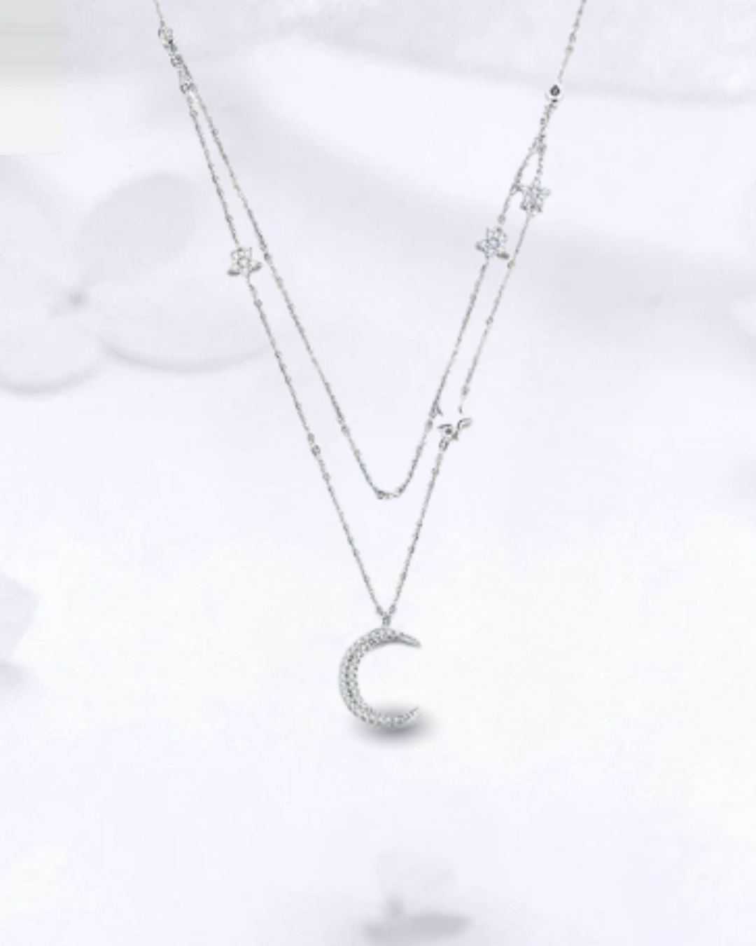 Collier “Starlight Moon” – Argent 925 avec Lune & Étoiles