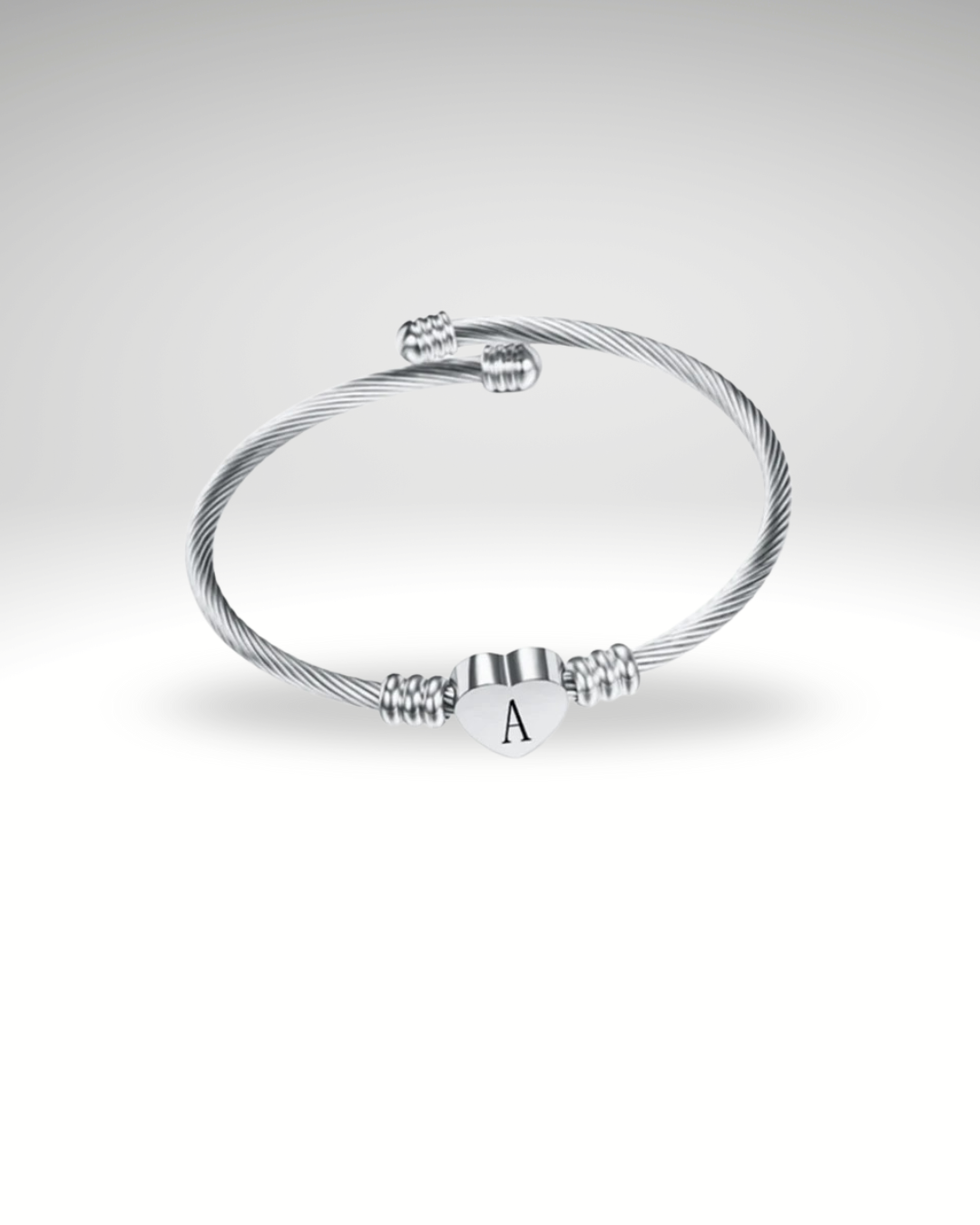 Bracelet Initiale – Acier tressé & Lettre personnalisée (A à Z) Un bijou symbolique, fin et tendance