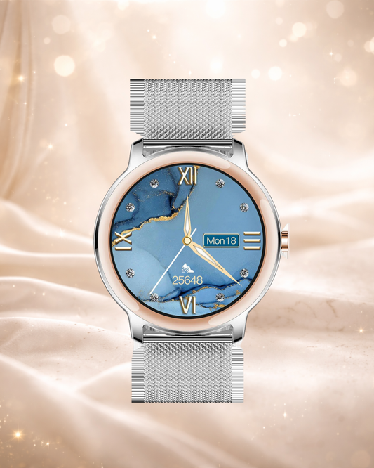 Montre Connectée Élégance Femme R18 – Écran Ultra Fin 1.09", Bluetooth 5.0, Suivi Santé & Téléchargement Musique