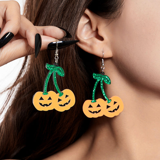 Boucles d’Oreilles Citrouilles Cerises