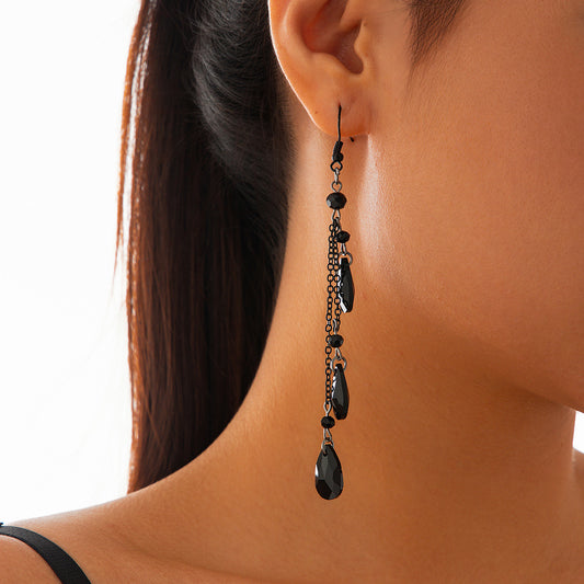 Boucles d’Oreilles Gouttes de Cristal