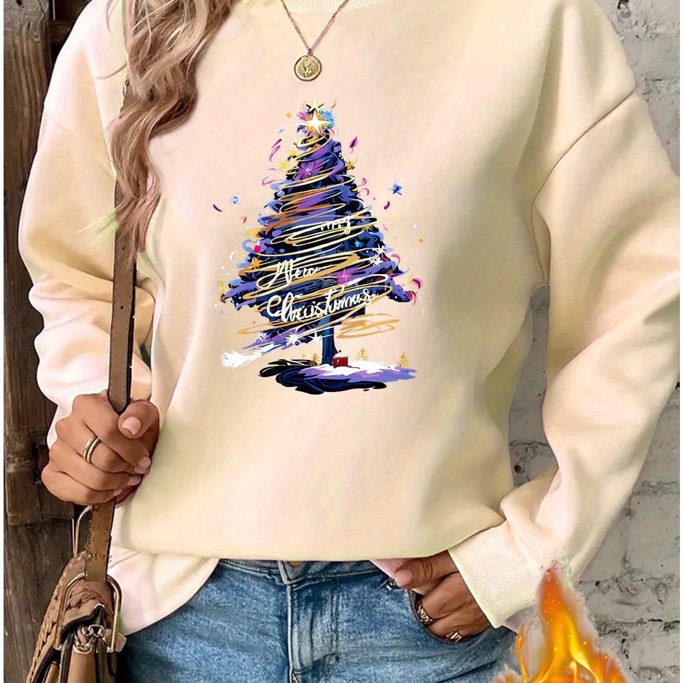 Sweat de Noël Femme – Sapin Festif & Couleurs Vibrantes