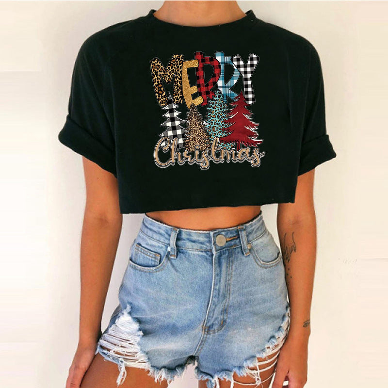 T-shirt Court Crop Top de Noël