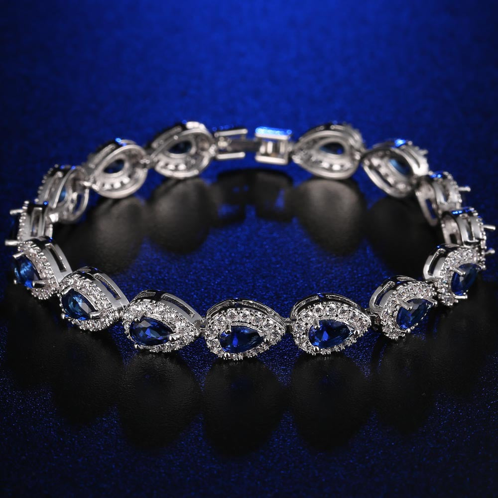Bracelet Gouttes de Zircon AAA & Plaquage Luxe – Élégance Infinie