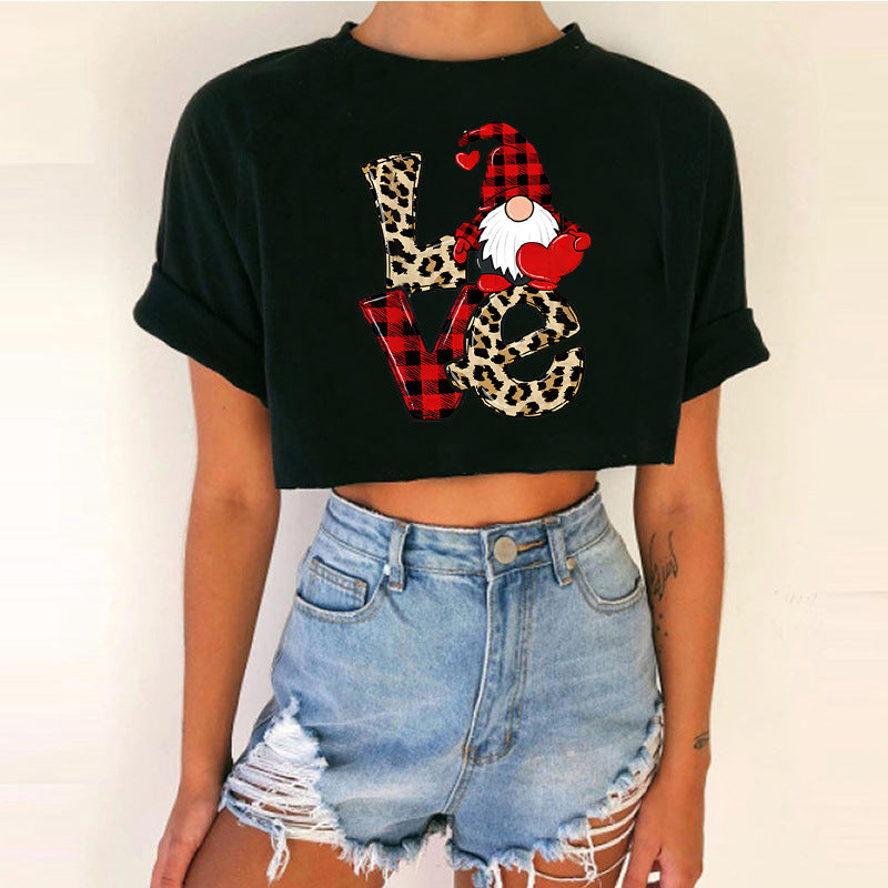 T-shirt Court Crop Top de Noël