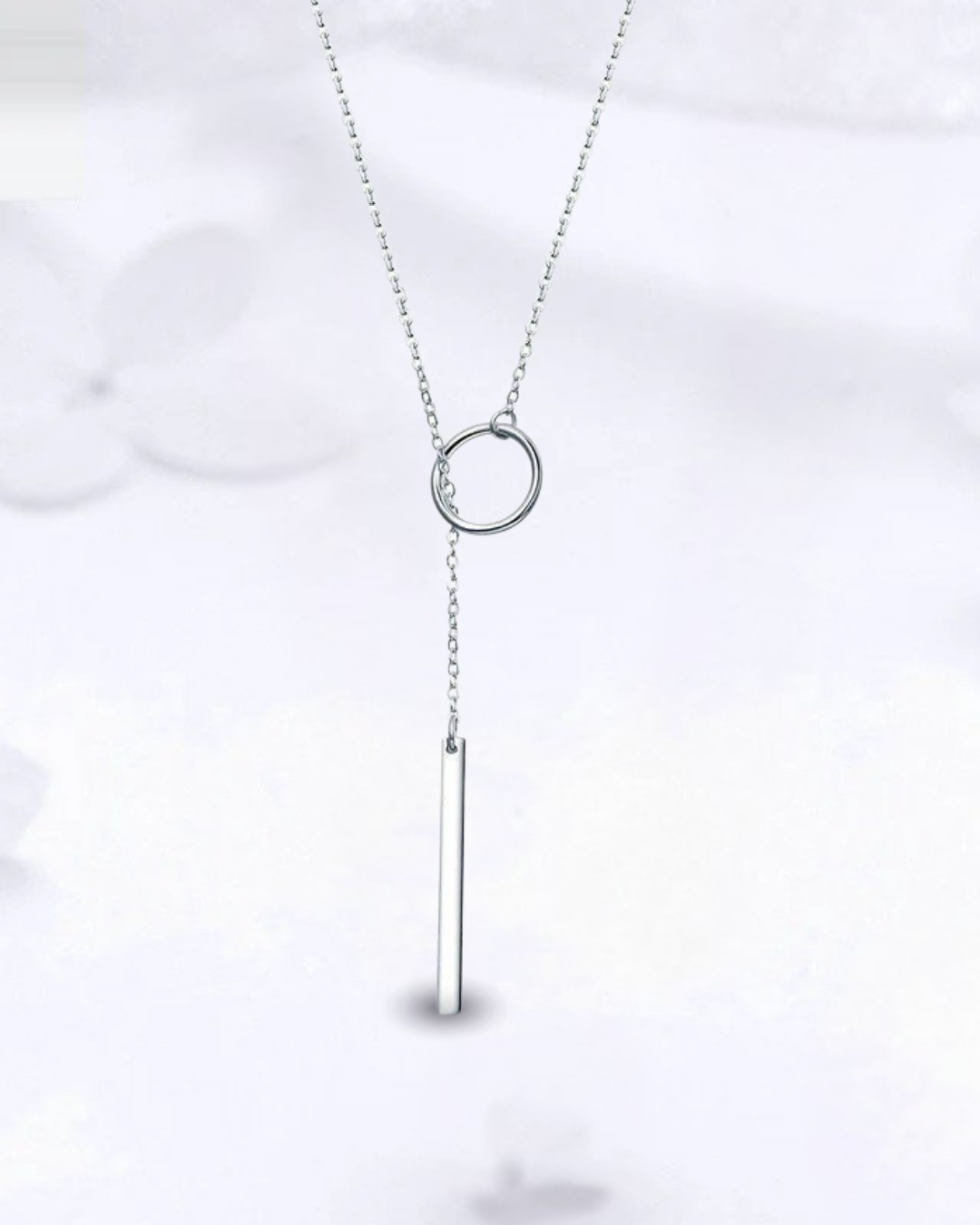 Collier “Épure” – Cercle & Barre en Argent 925 Minimaliste