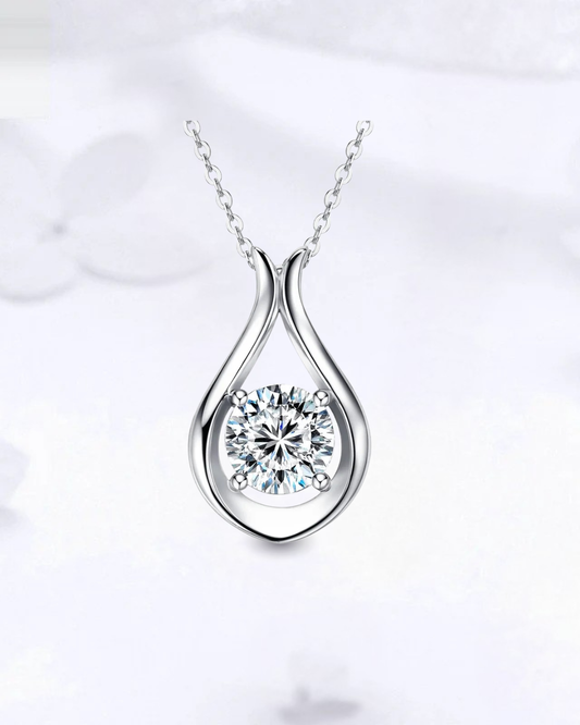 Collier Solitaire Moissanite 2 Carats – Argent 925 & Éclat Diamant