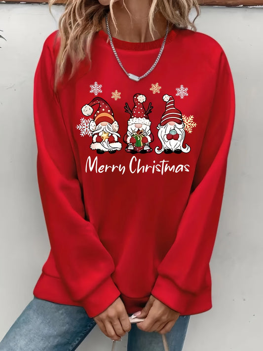 Pull de Noël Rouge “Gnomes Festifs”