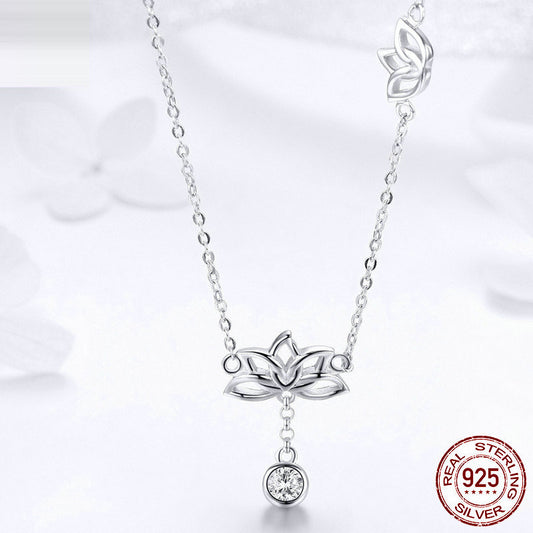 Collier Lotus en Argent 925