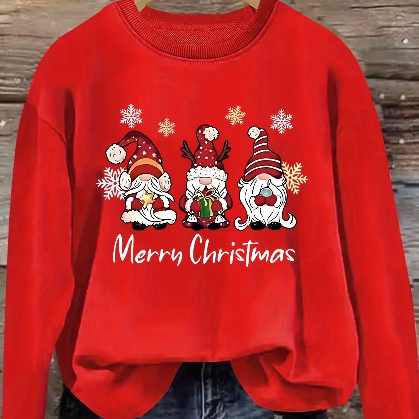 Pull de Noël Rouge “Gnomes Festifs”