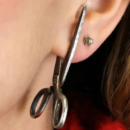 Boucles d’Oreilles Ciseaux Vintage